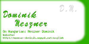 dominik meszner business card